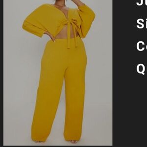 PrettyLittleThing Womens Yellow Pant Romper